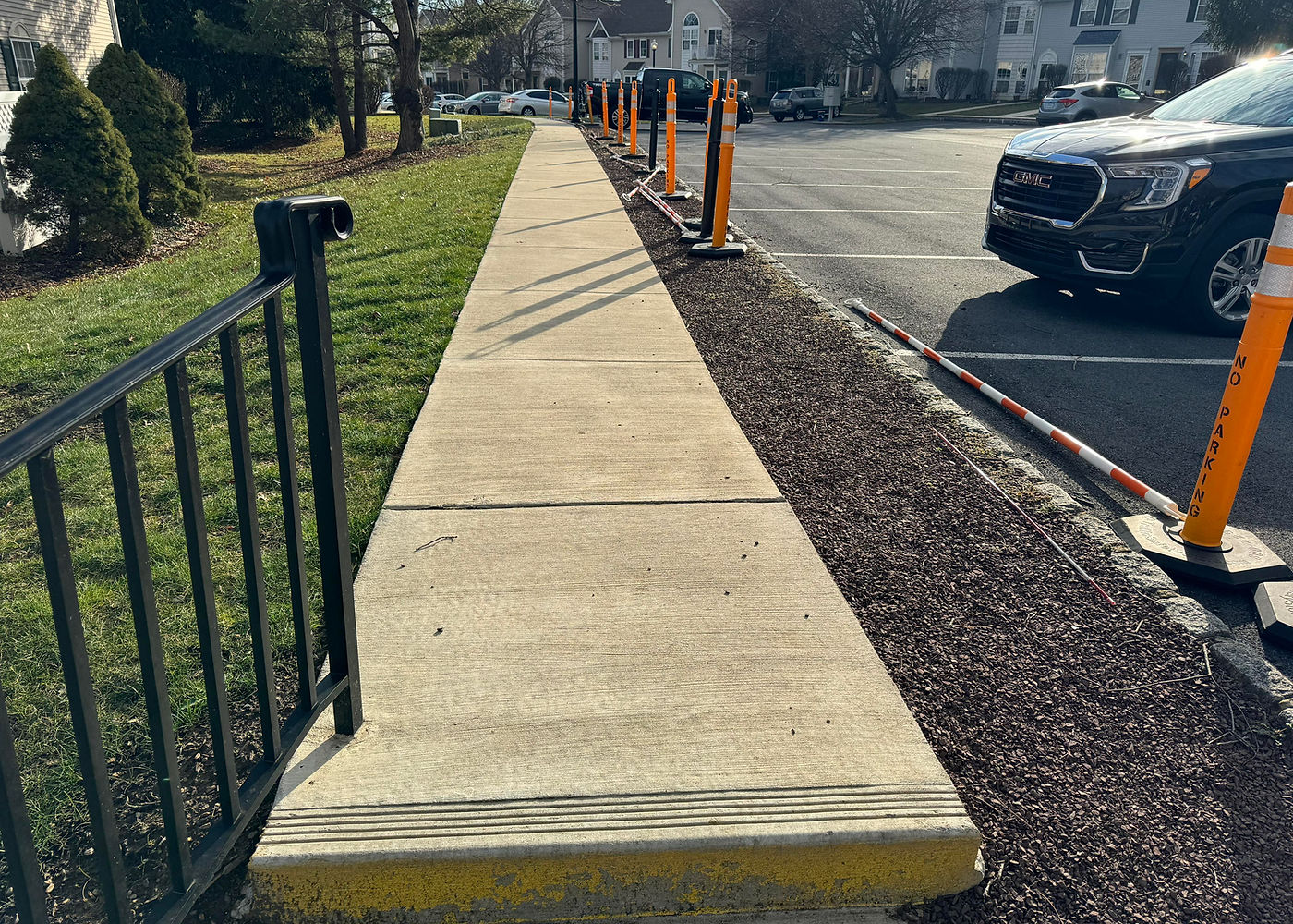 Finished Society Hill concrete sidewalk and entry access project by ASRE