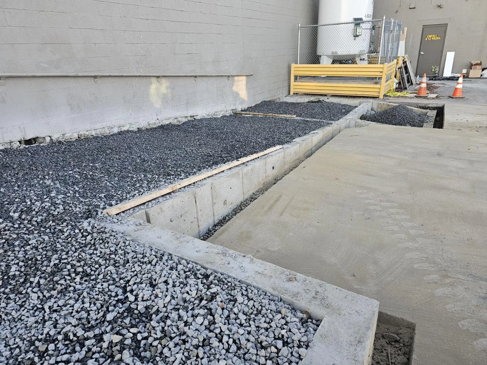 A concrete slab poured by ASRE's commercial crew